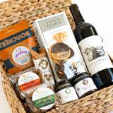 gift basket with merlot