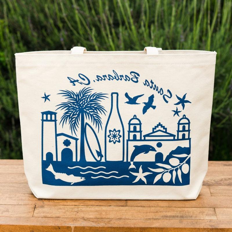 Santa Barbara Skyline Tote - Large