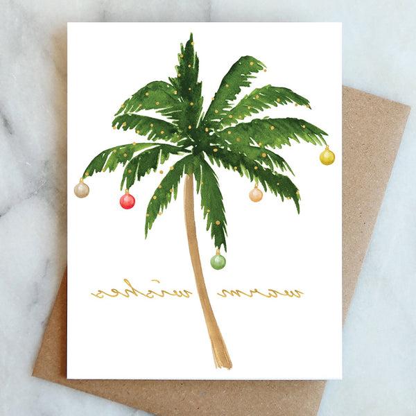 Warm Wishes Holiday Palm Tree Card