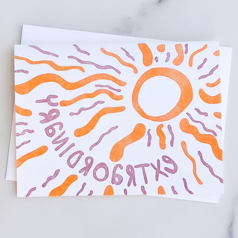 Extraordinary Letterpress Greeting Card