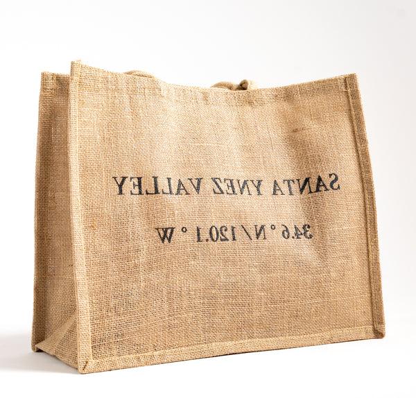 Santa Ynez Valley Coordinates Jute Tote